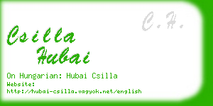 csilla hubai business card